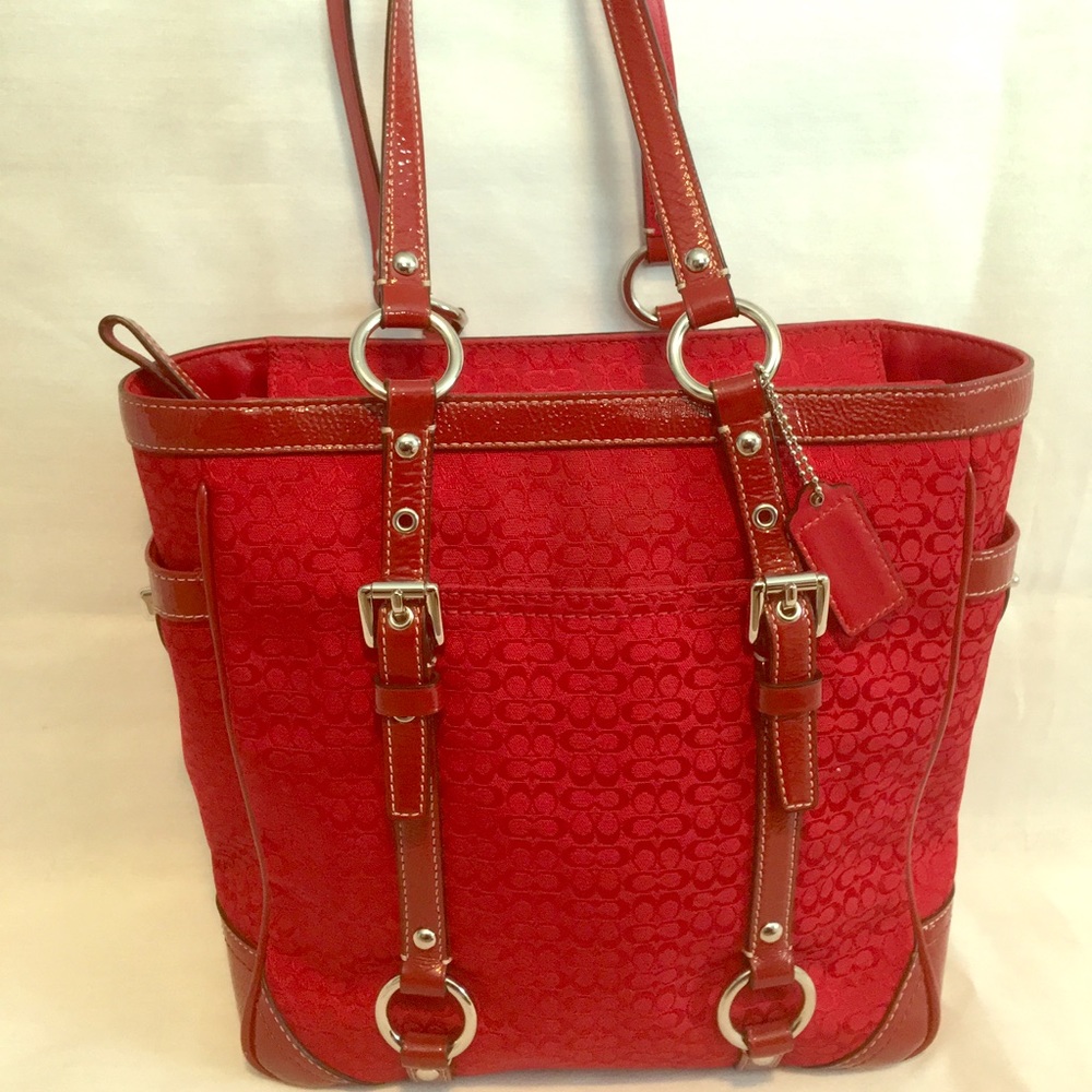 Vintage Coach red handbag